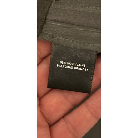 Lafayette 148 New York Wool Trousers Pants with Cuff Green/Gray Color Size 6 - Picture 6 of 6